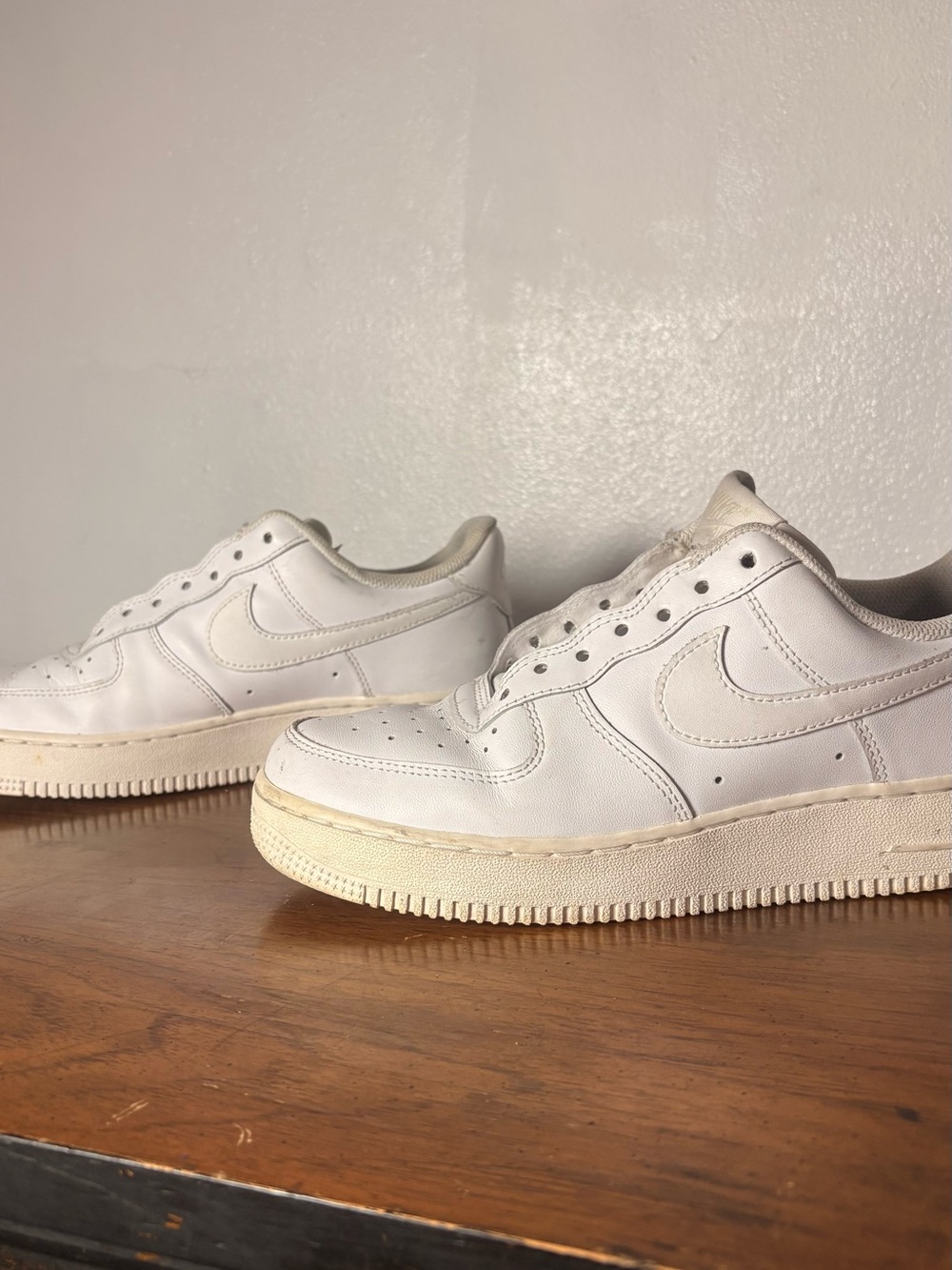 Nike White Leather Low-Top Sneakers